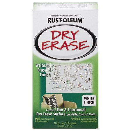RUST-OLEUM Rust-Oleum Specialty Hi-Gloss White Dry Erase Paint Kit 16 oz 241140